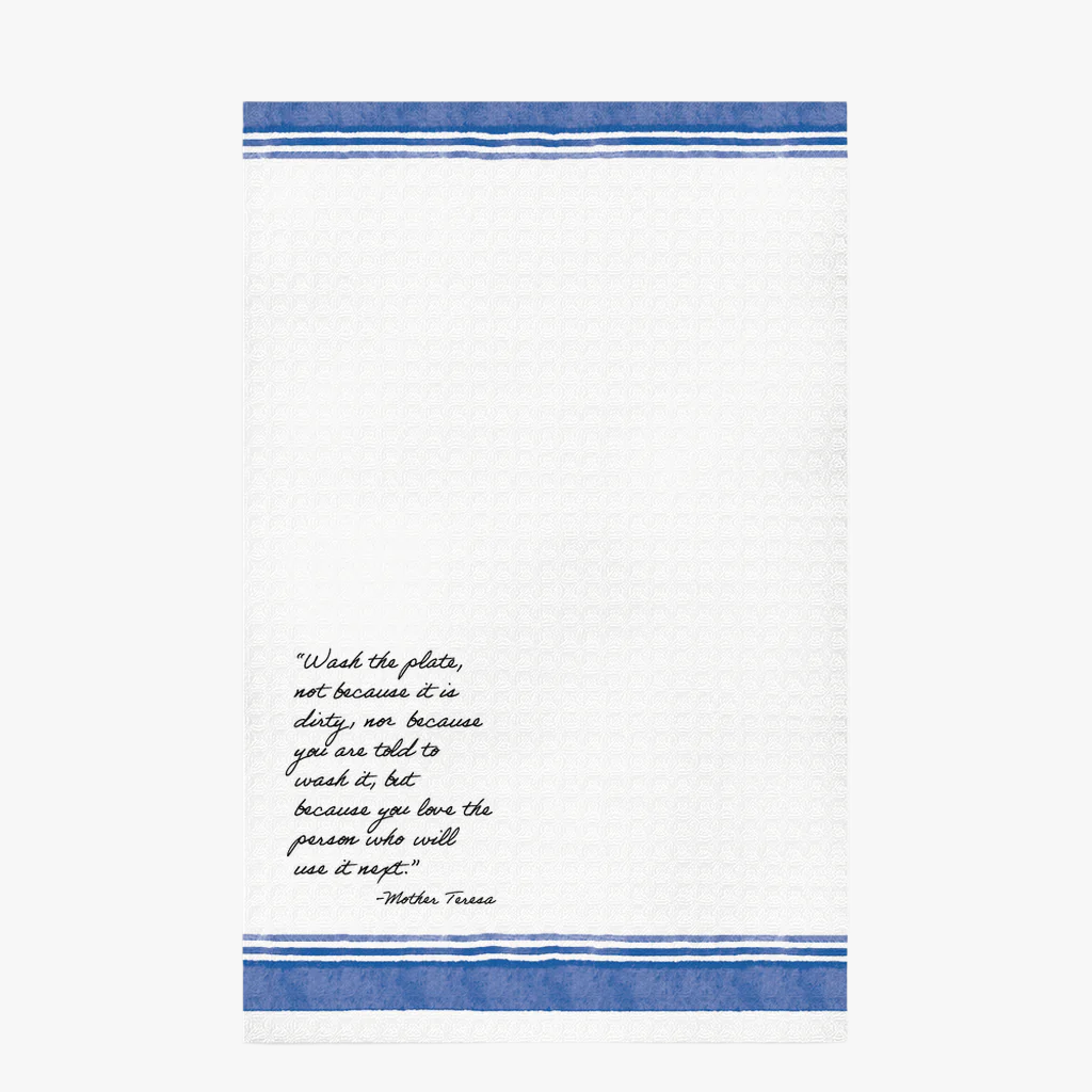 Wash the Plate Mother Teresa Dish Towel