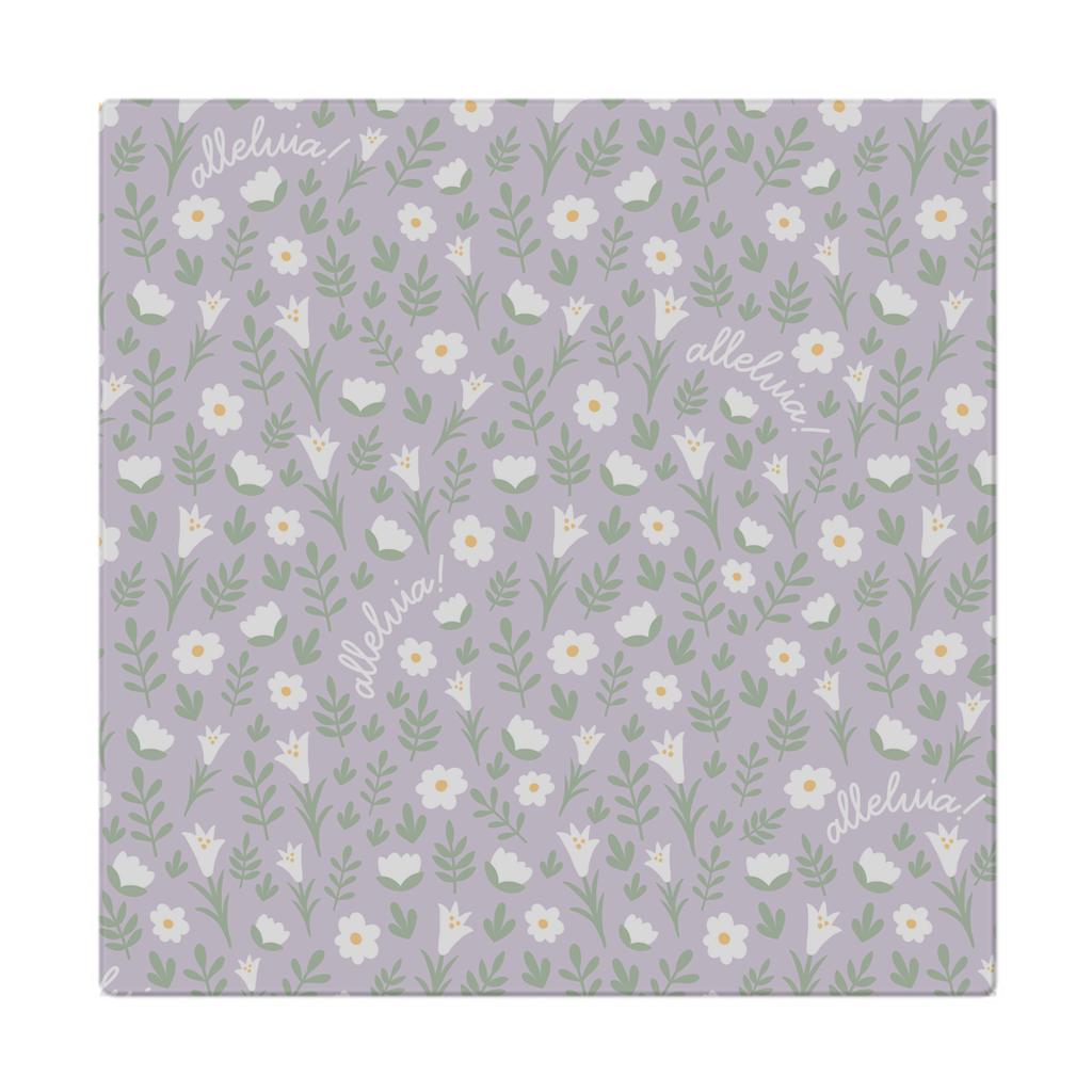 Alleluia Floral Napkin - 10x10 Purple
