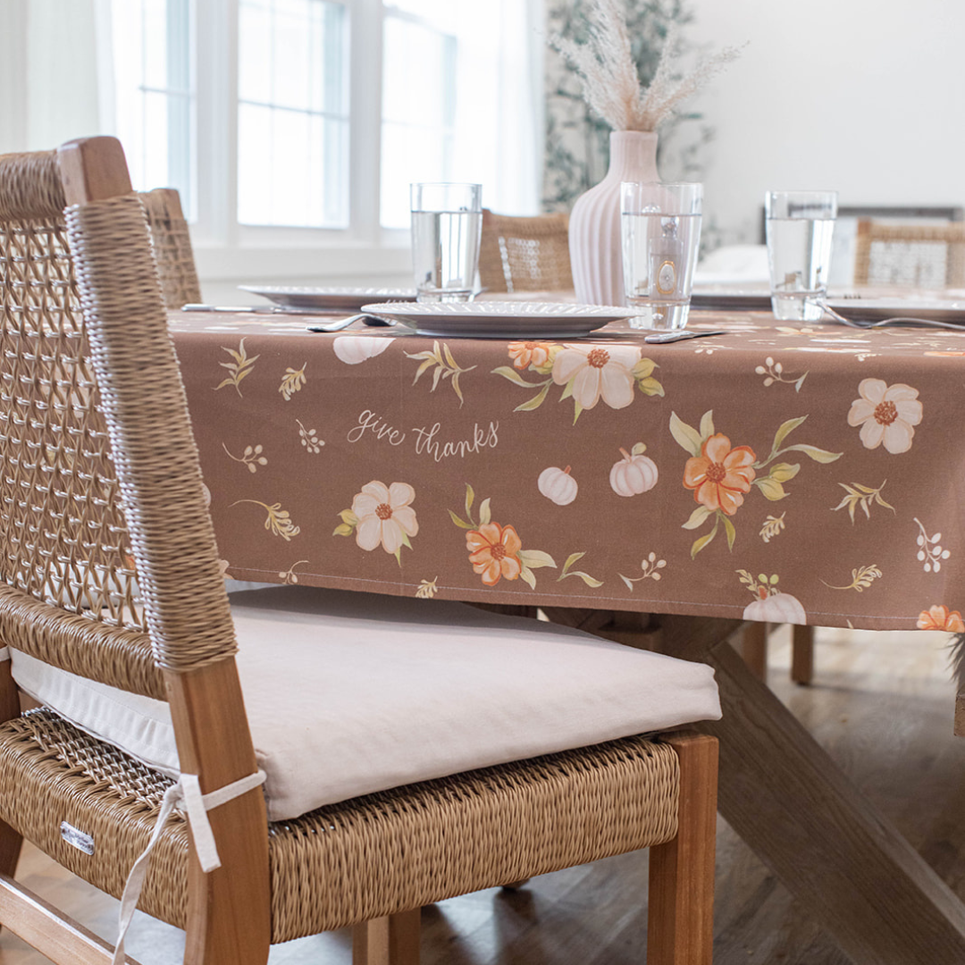 Give Thanks - Thanksgiving Tablecloth