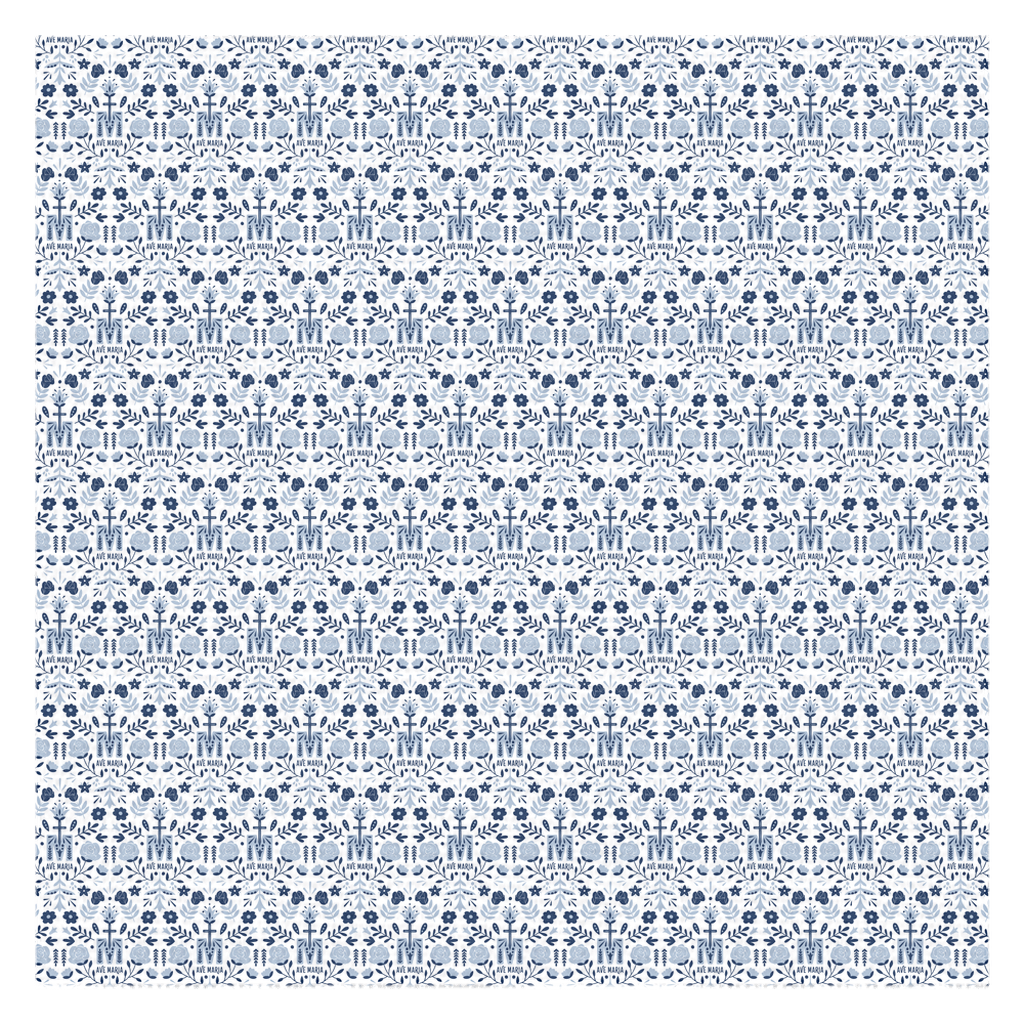Ave Maria Cotton Tablecloth