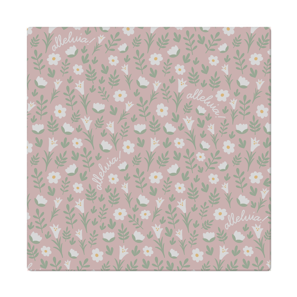 Alleluia Floral Napkin - 10x10 Pink