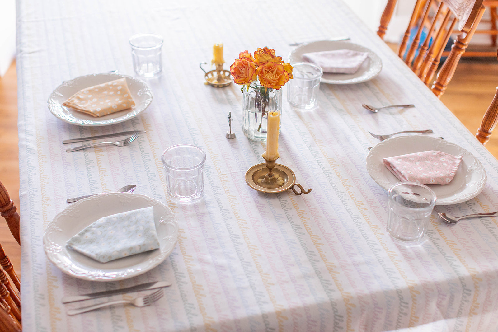 Easter Alleluia Tablecloth