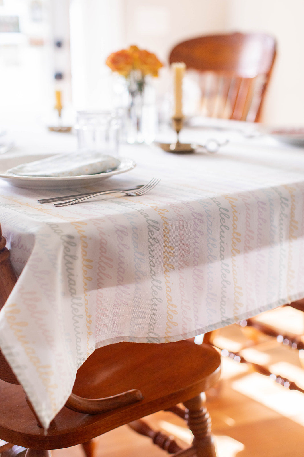 Easter Alleluia Tablecloth
