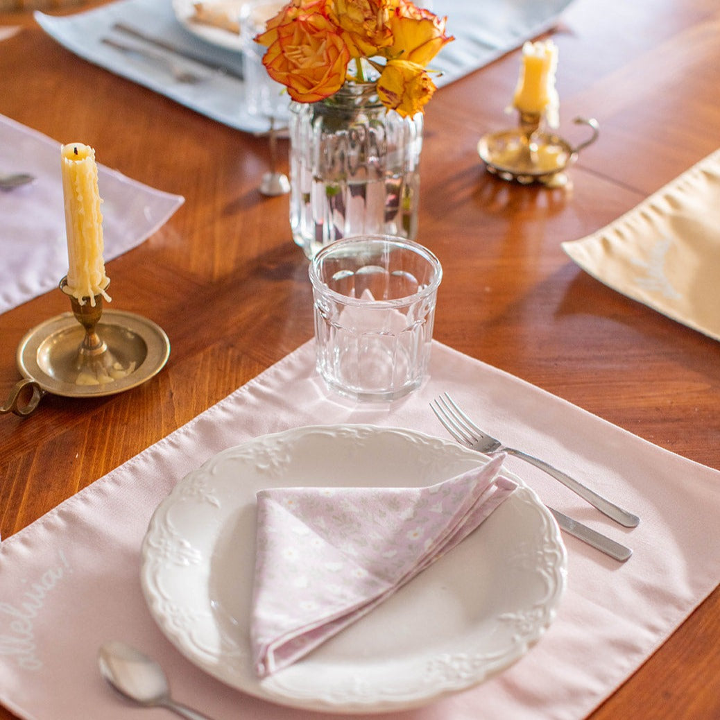 Easter Alleluia Placemat- Pink