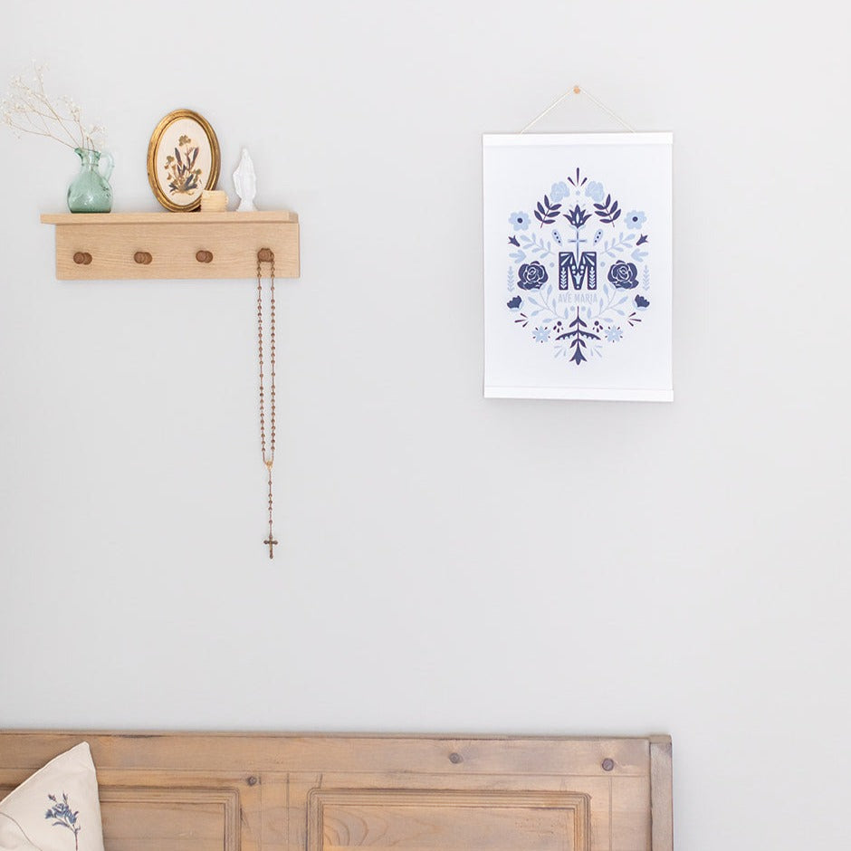 Ave Maria Monogram Hanging Canvas