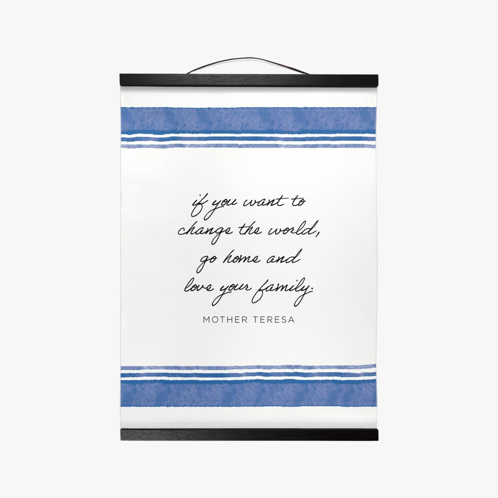 Love Your Family Mother Teresa Hanging Canvas Print