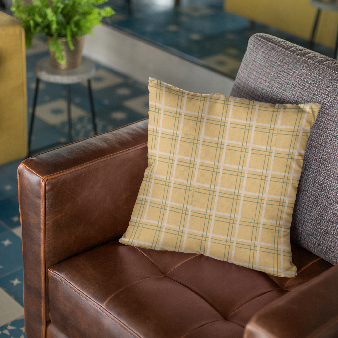 Zélie’s Plaid Throw Pillow