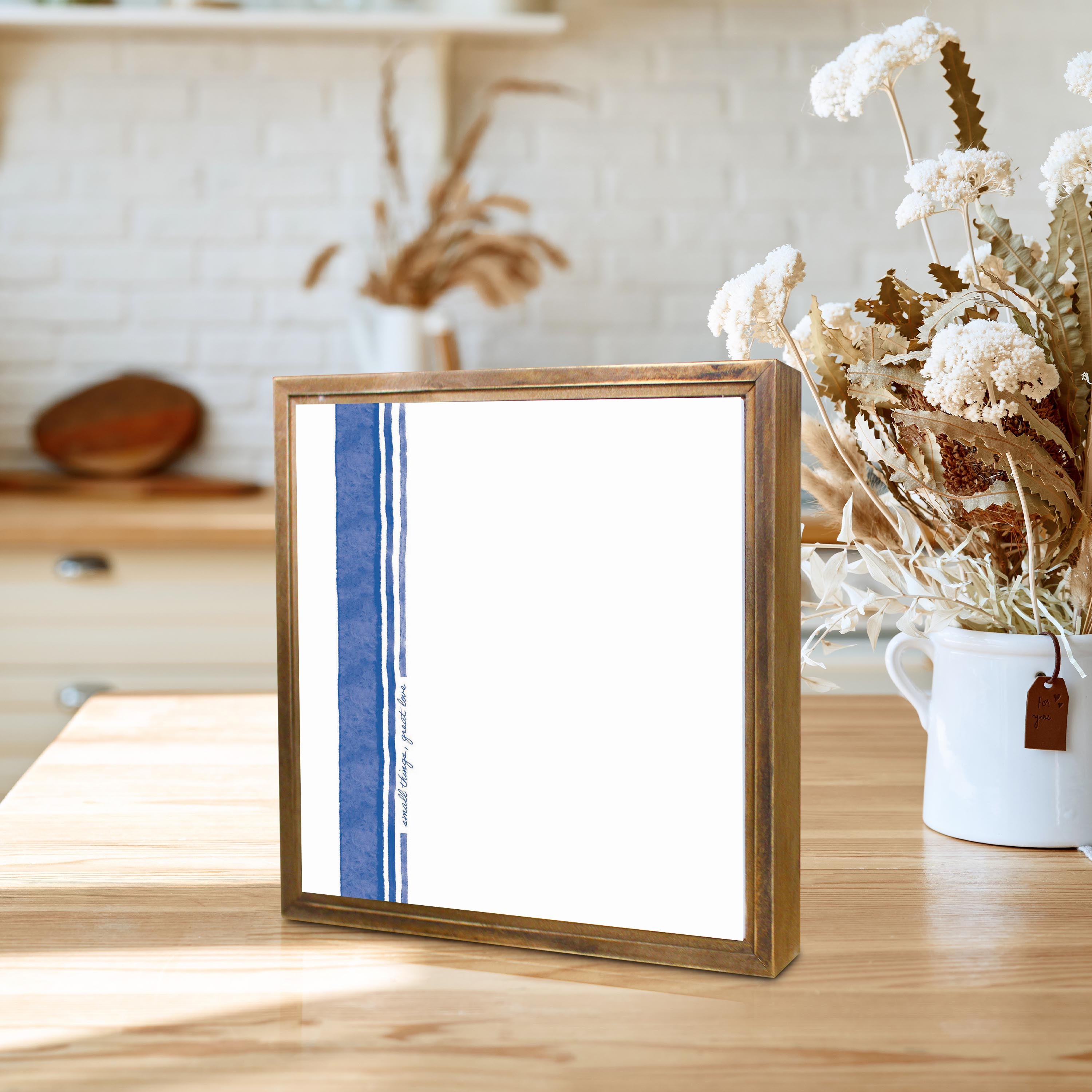 Small Things Great Love Square Framed Wood Block-11.25"x11.25"