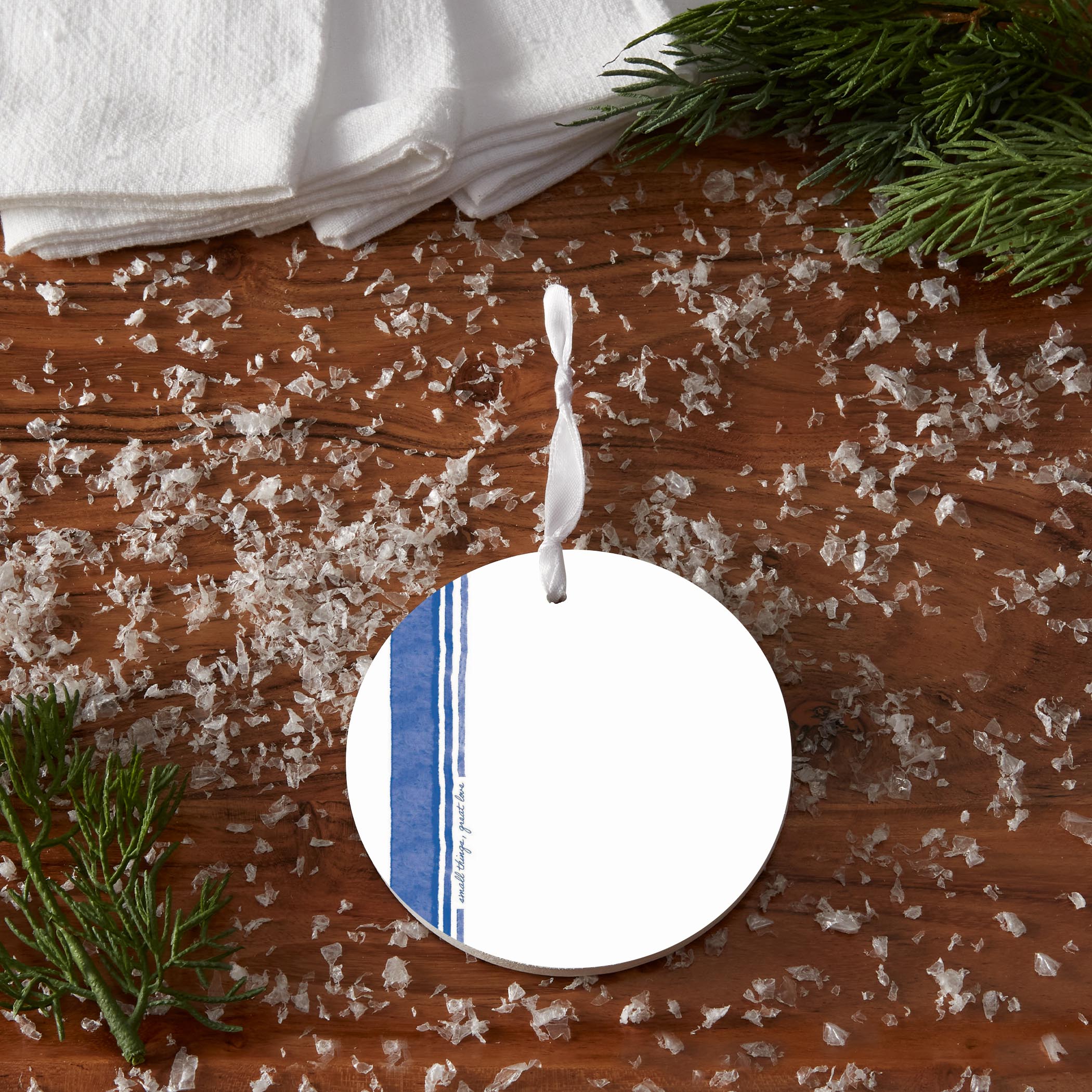 Small Things Great Love Round Ornament-4"x4"