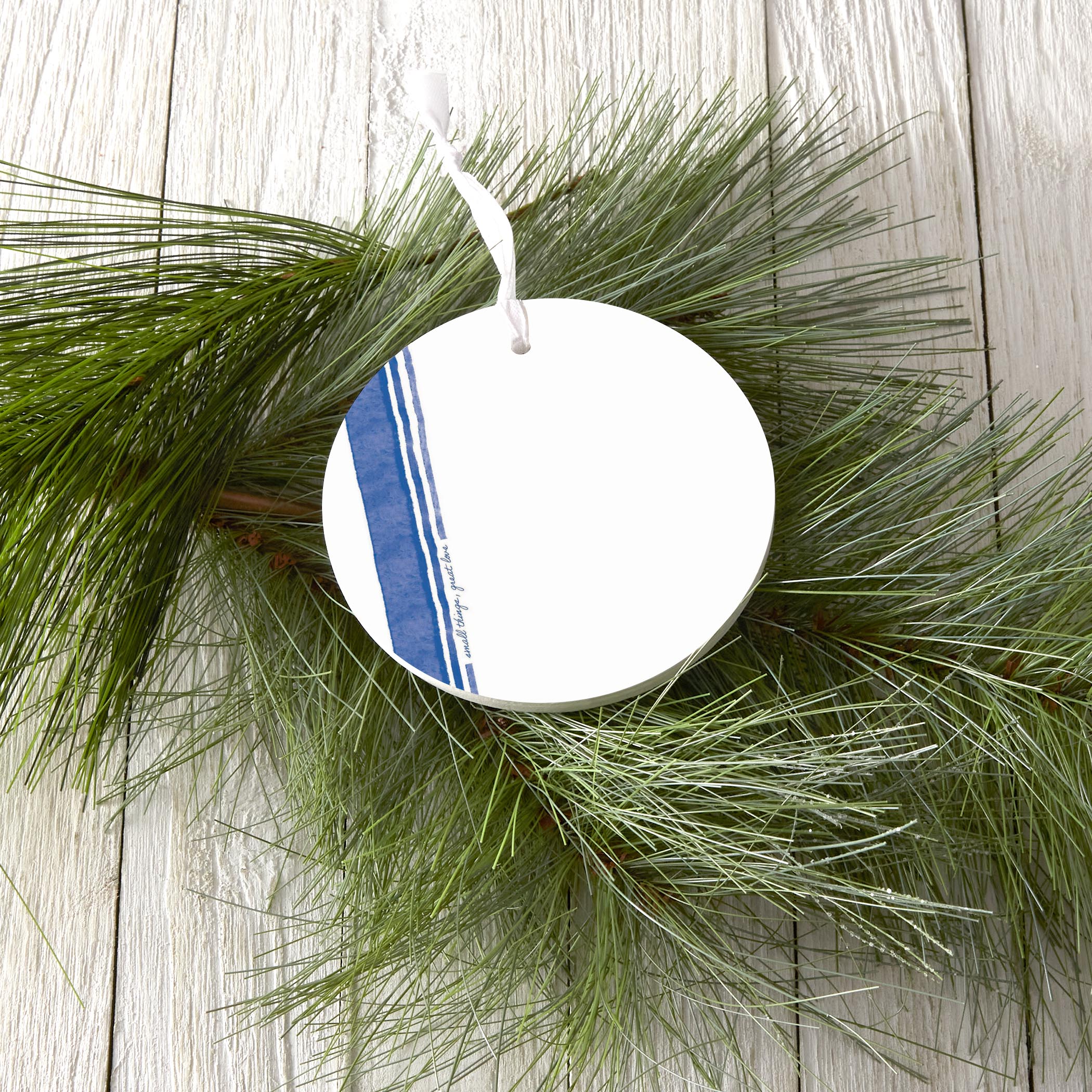 Small Things Great Love Round Ornament-4"x4"