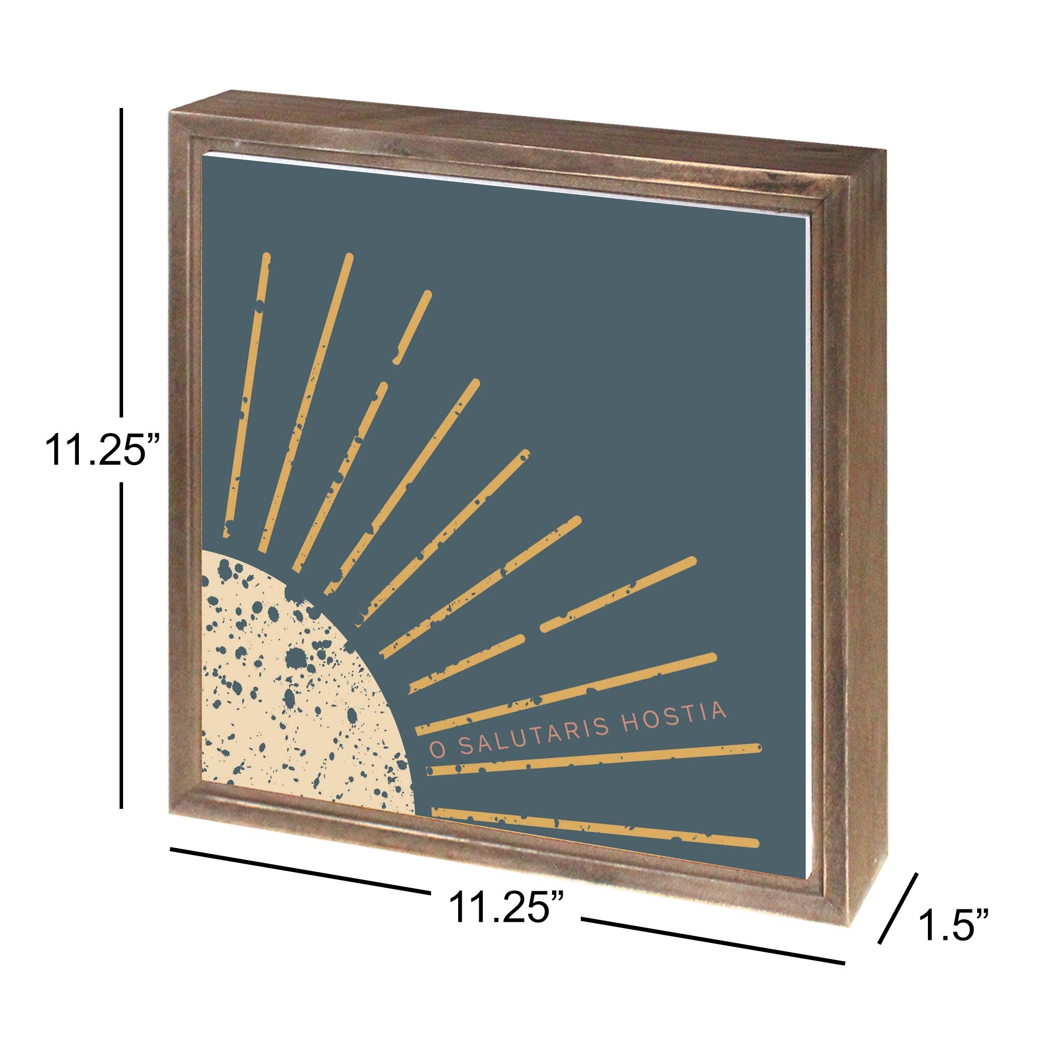 Eucharist Square Framed Wood Block-11.25"x11.25"