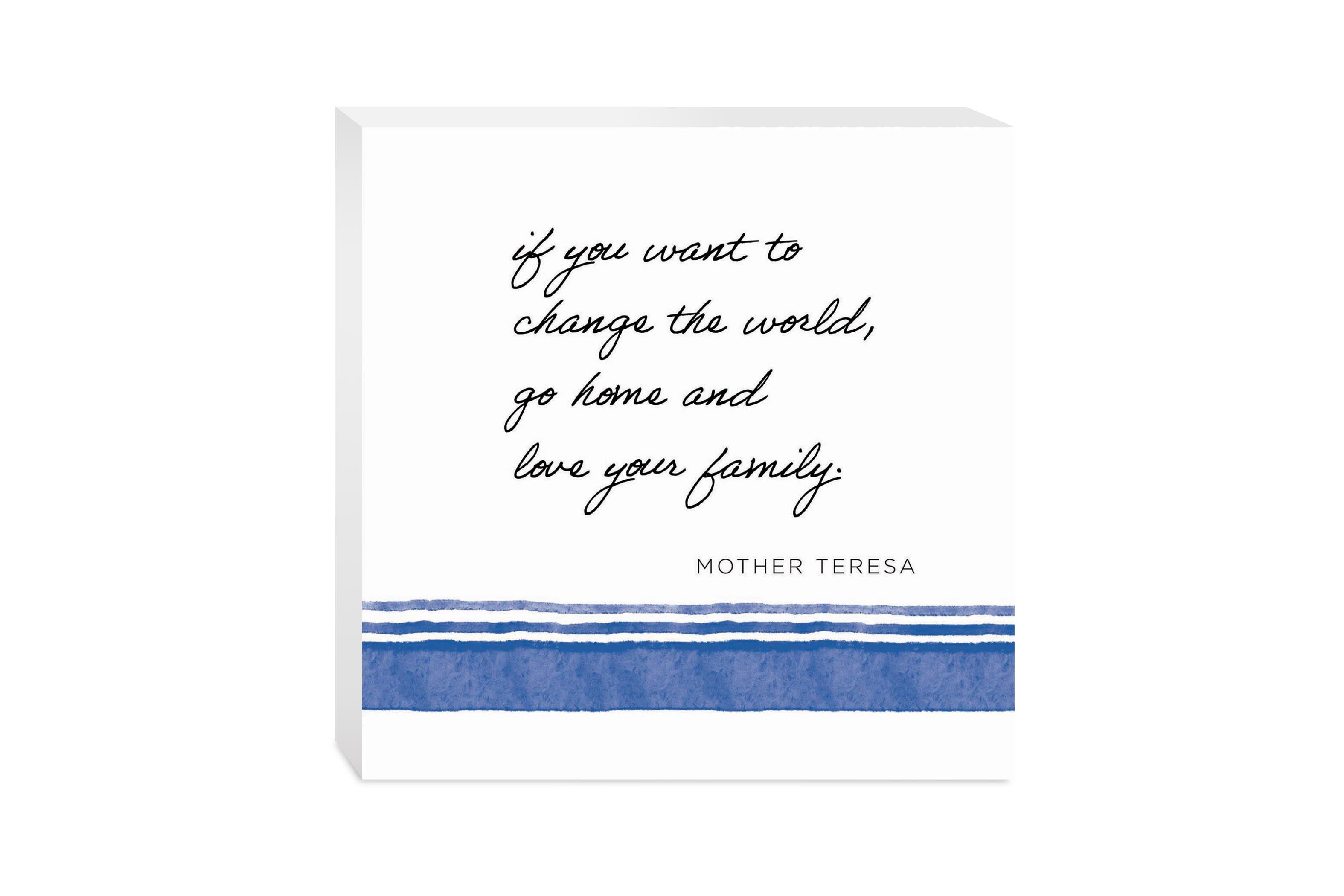 Love Your Family Square Wood Block-10"x10"