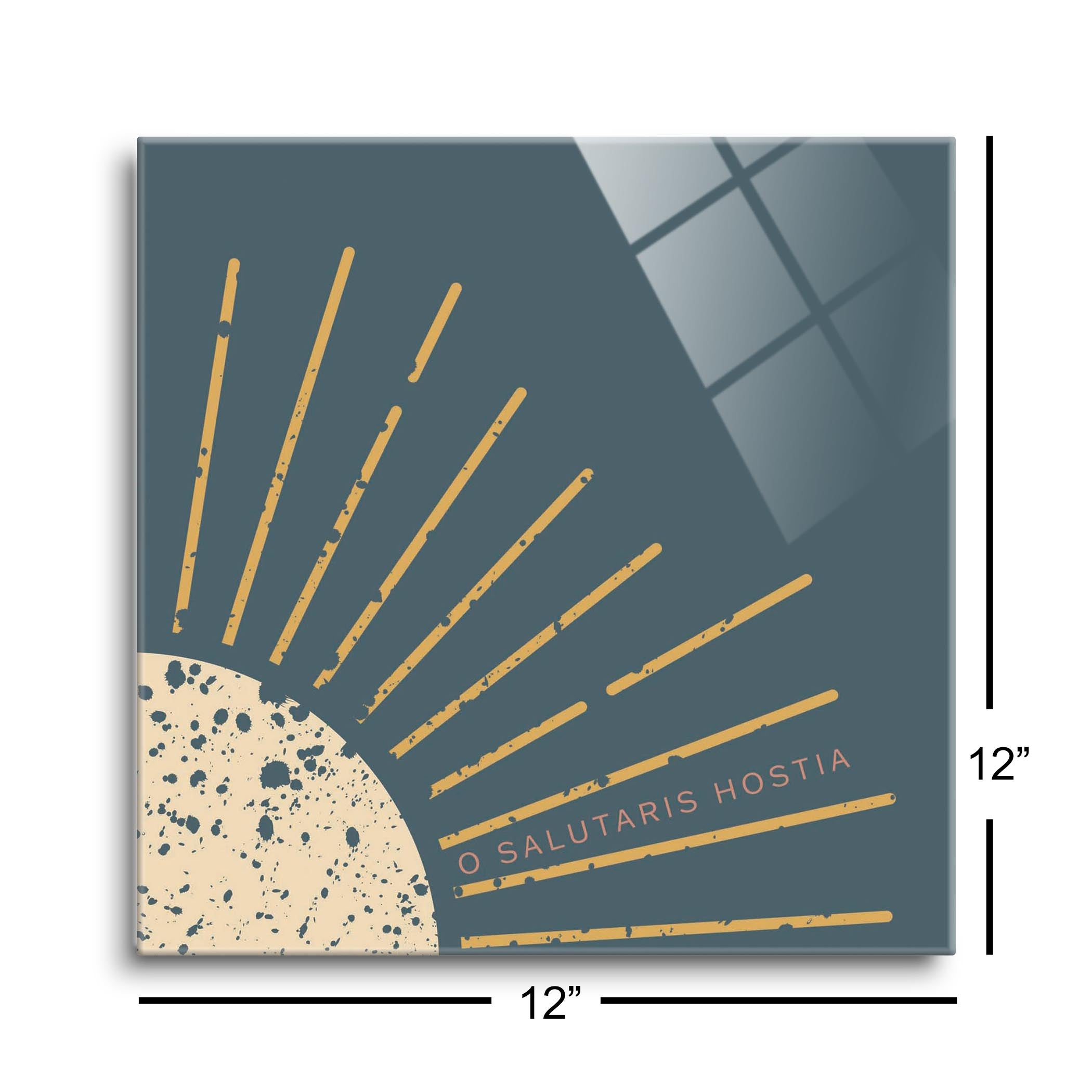 Eucharist Square Glass Plaque-12"x12"