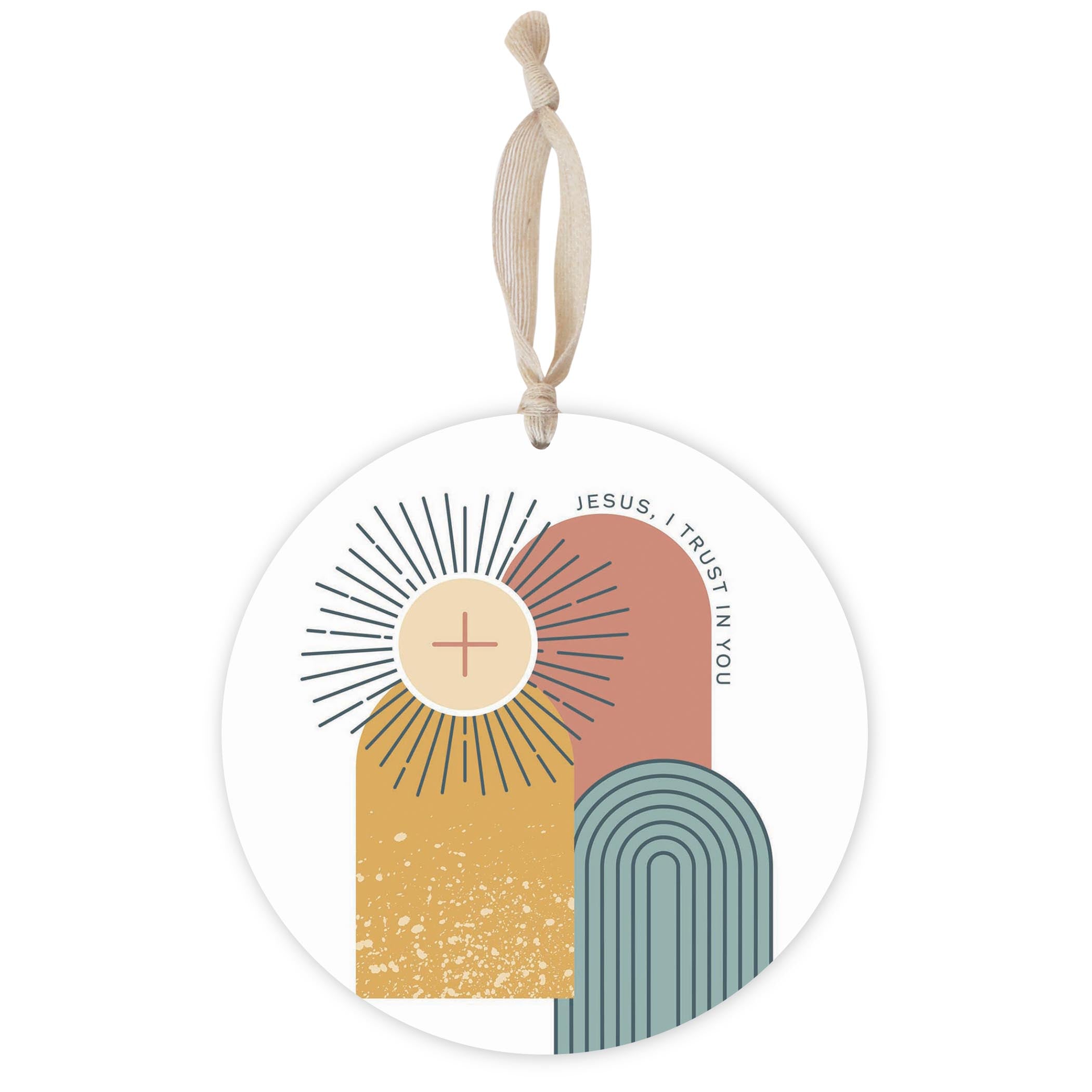 Jesus, I Trust in You Monstrance Round Ornament-8"x8"