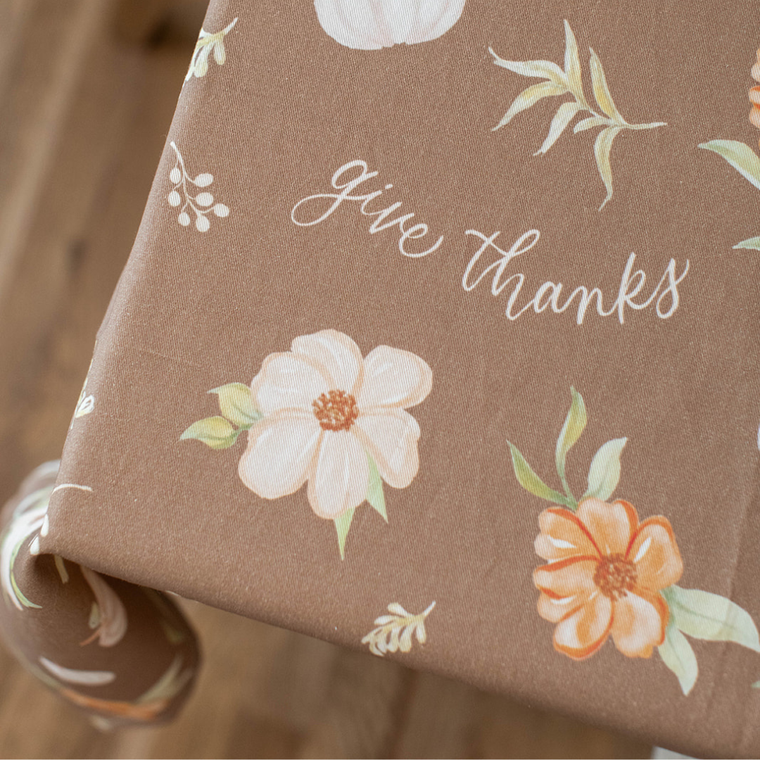 Give Thanks - Thanksgiving Tablecloth