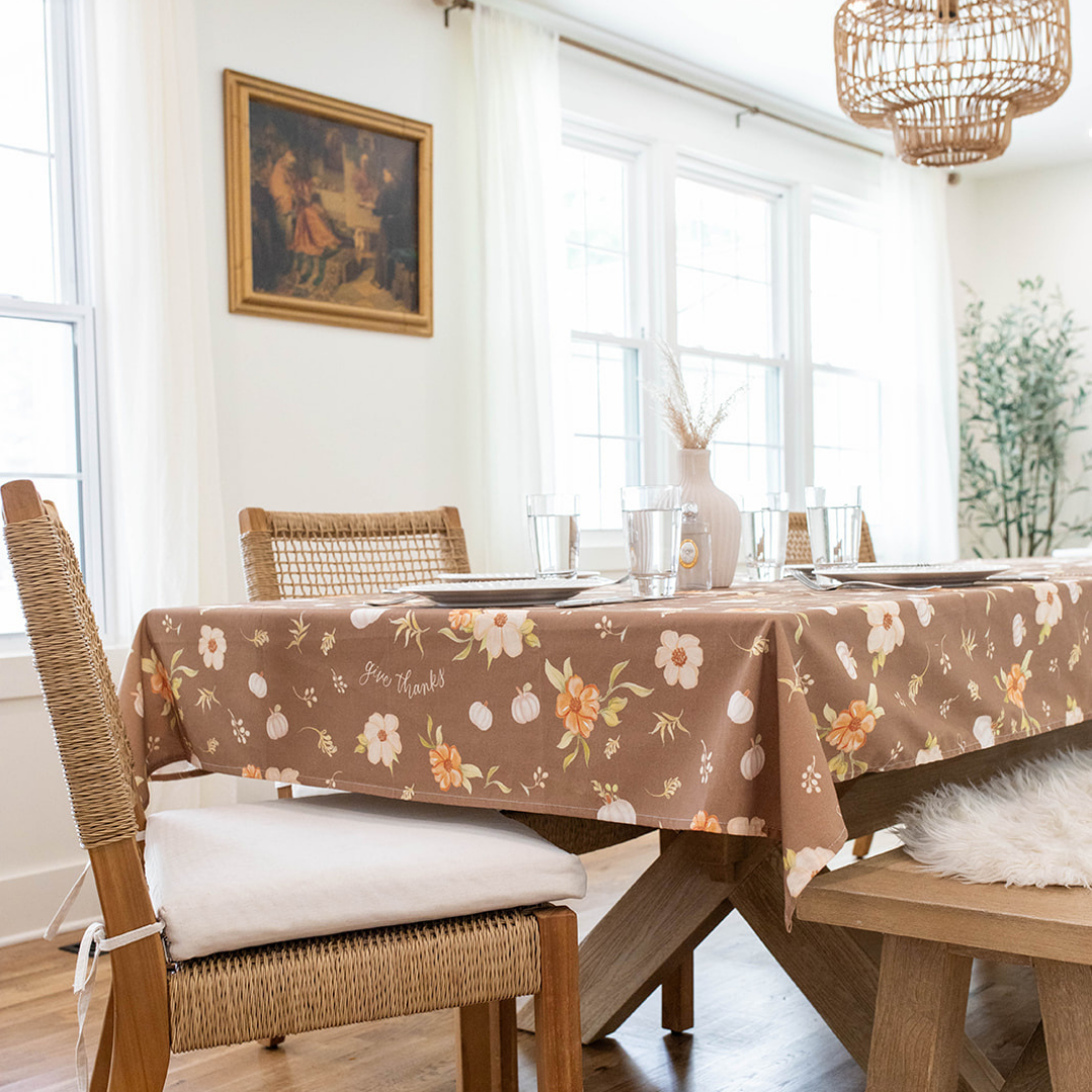 Give Thanks - Thanksgiving Tablecloth