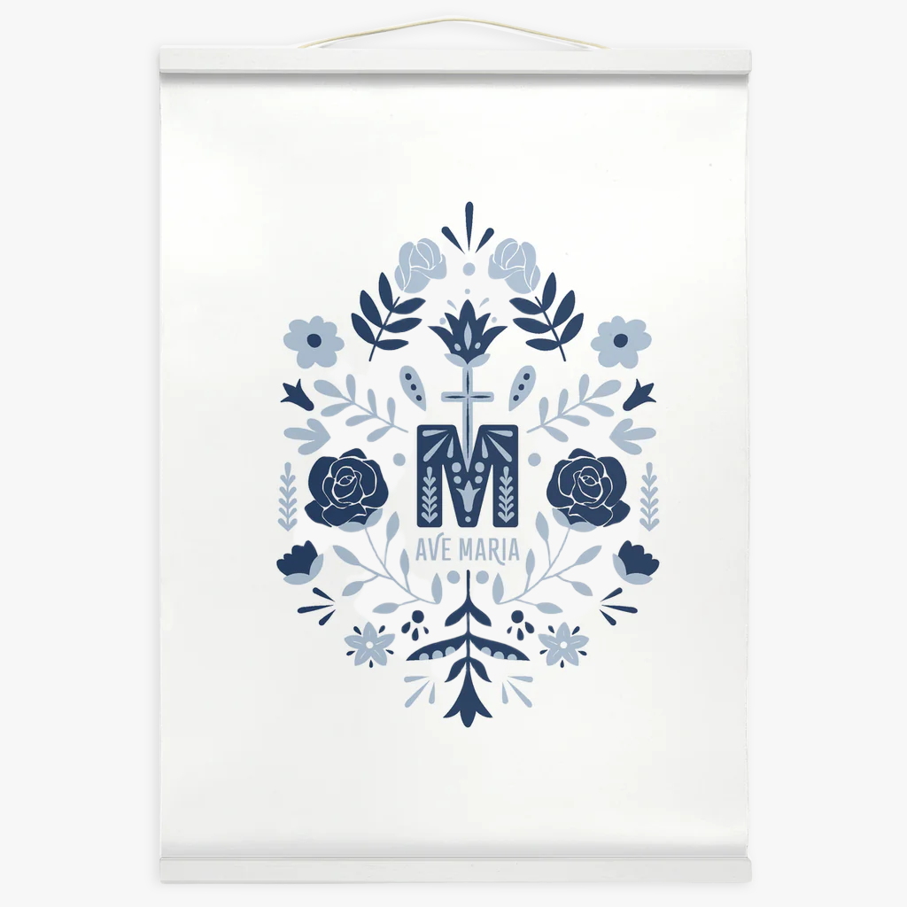 Ave Maria Monogram Hanging Canvas