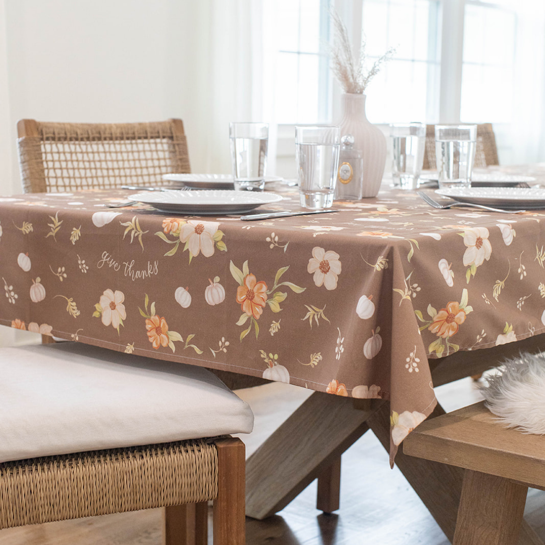 Give Thanks - Thanksgiving Tablecloth