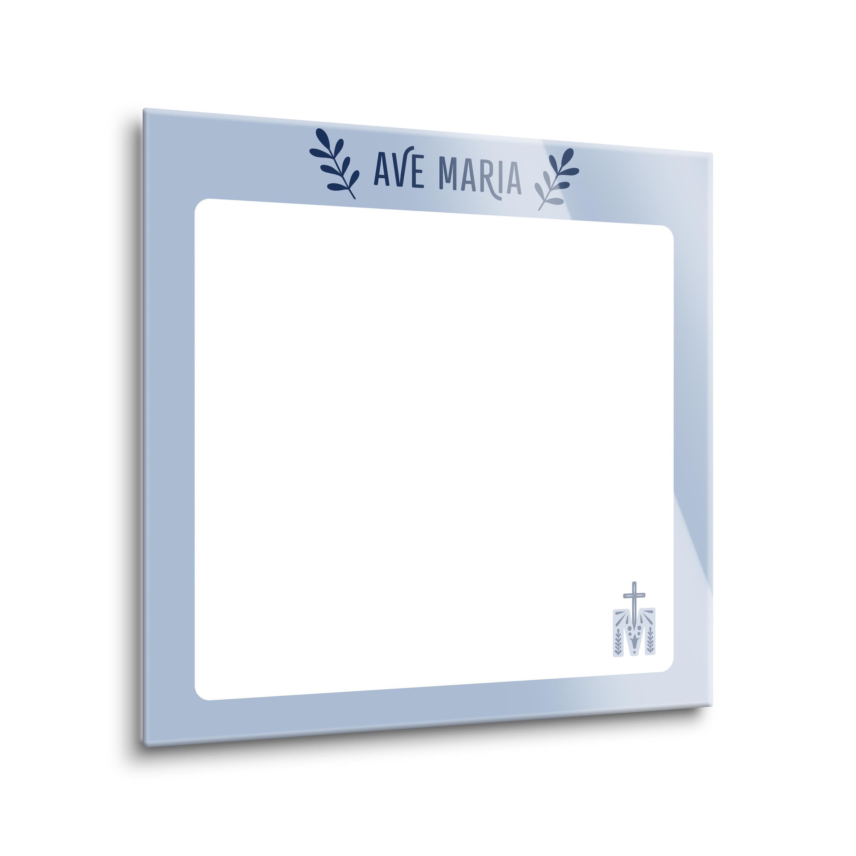 Ave Maria 8x8" Glass Dry Erase