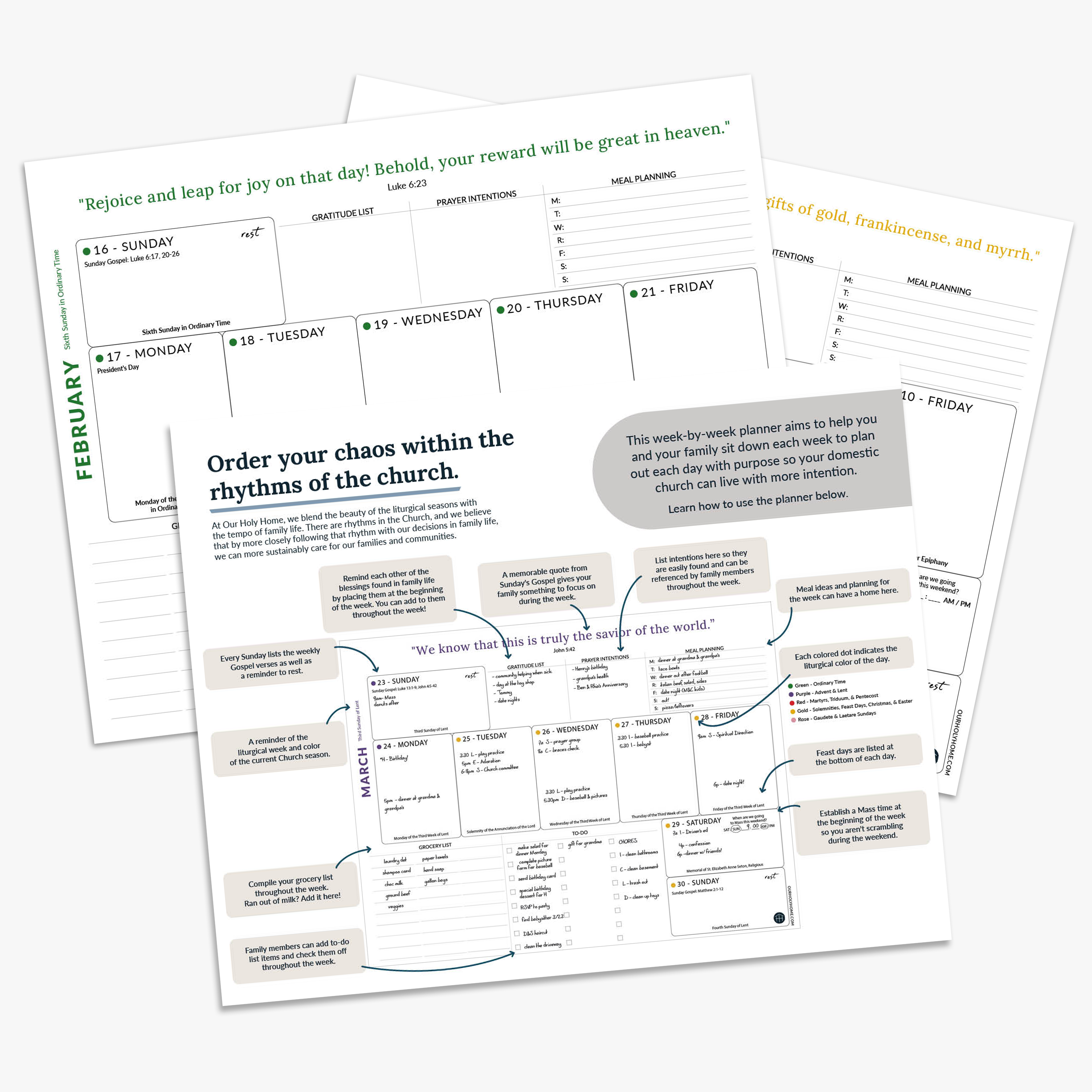 January 2025 Digital Download Calendar Planner