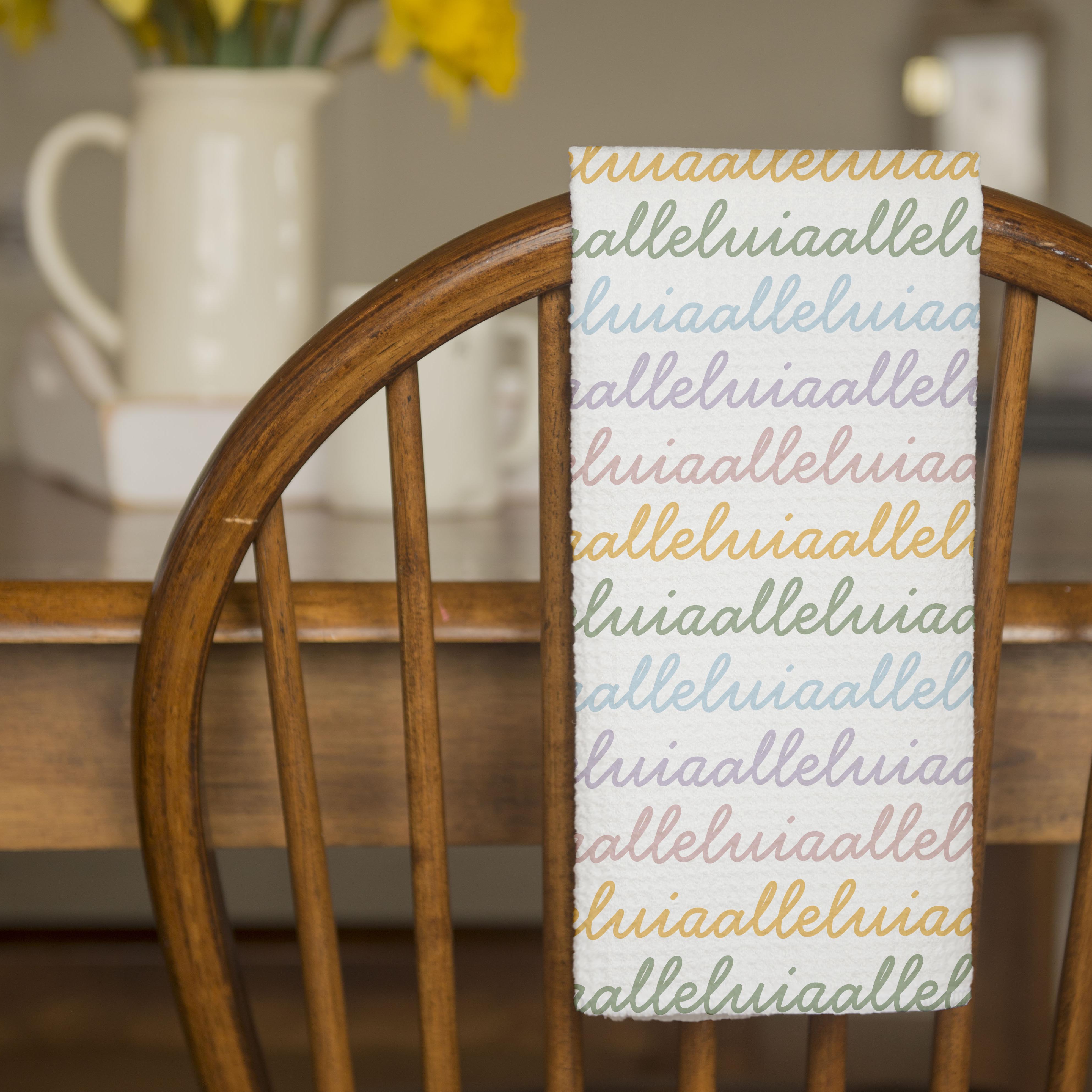 Easter Alleluia Dish Towel