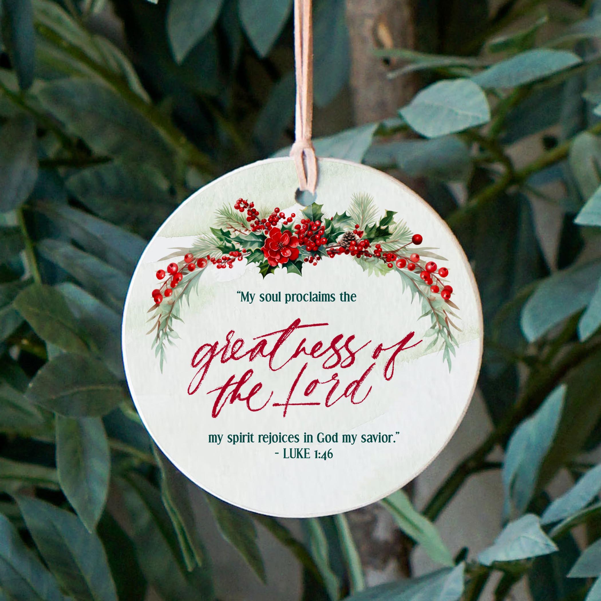 Magnificat Christmas 4" Round Ornament