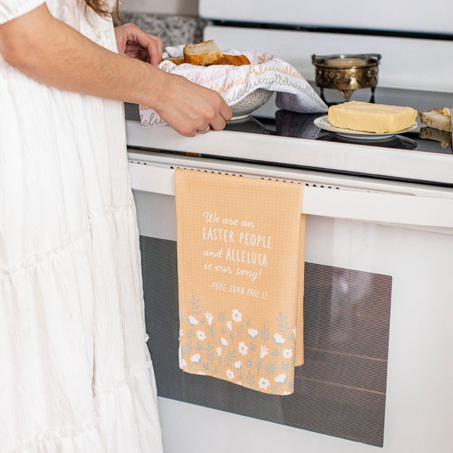 Easter People Dish Towel