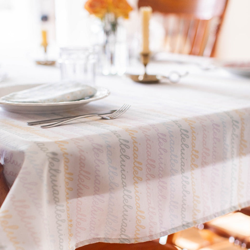 Easter Alleluia Tablecloth