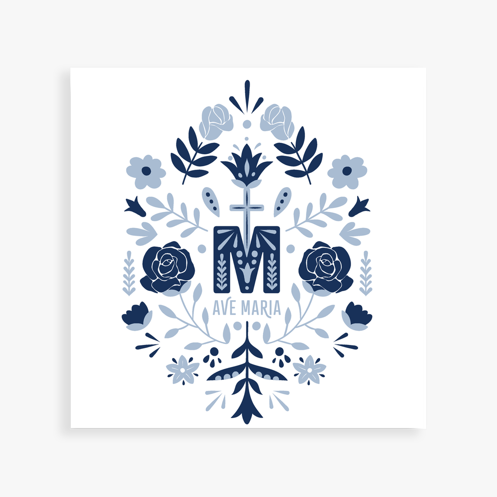 Ave Maria Monogram Print