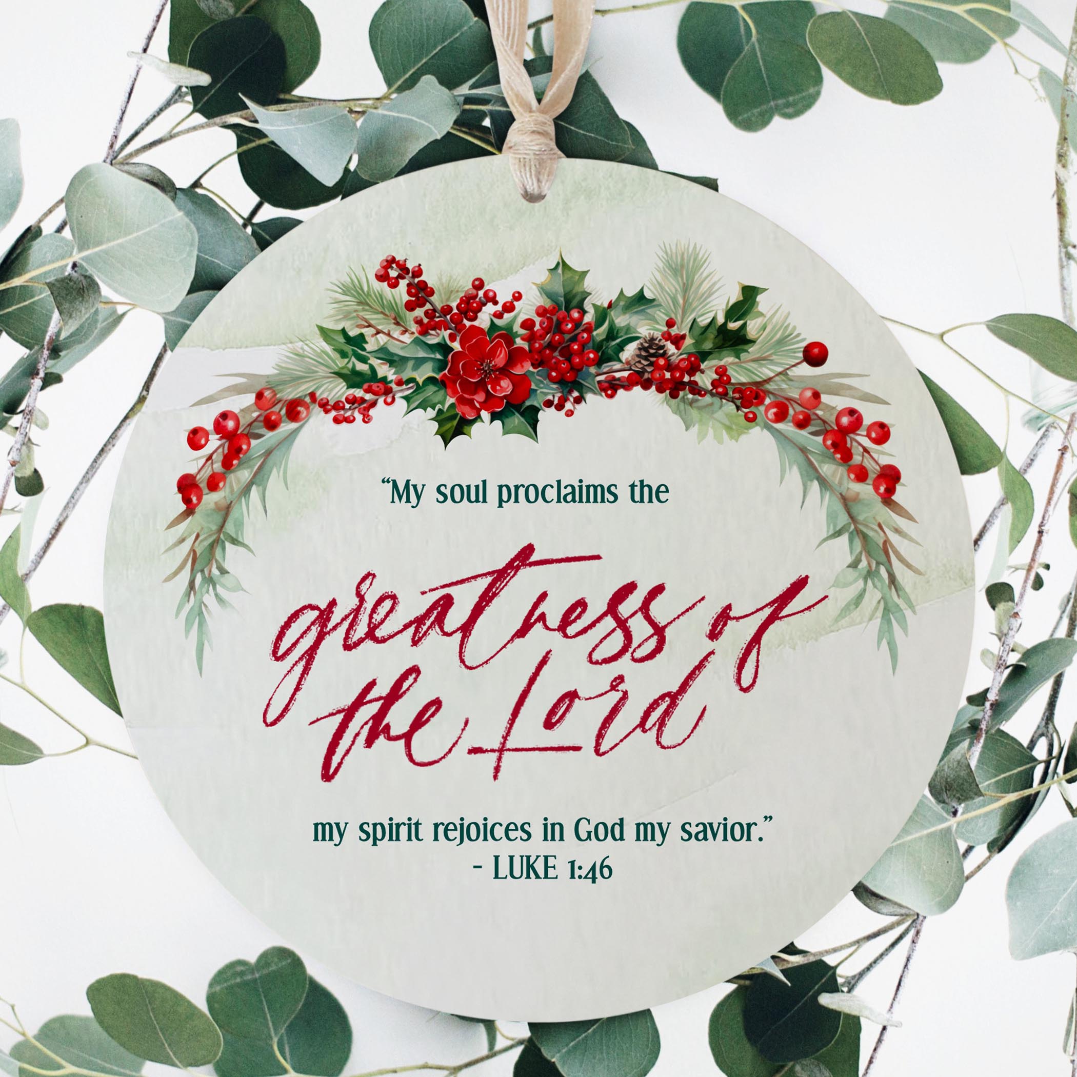 Magnificat Christmas 8" Hanging Sign