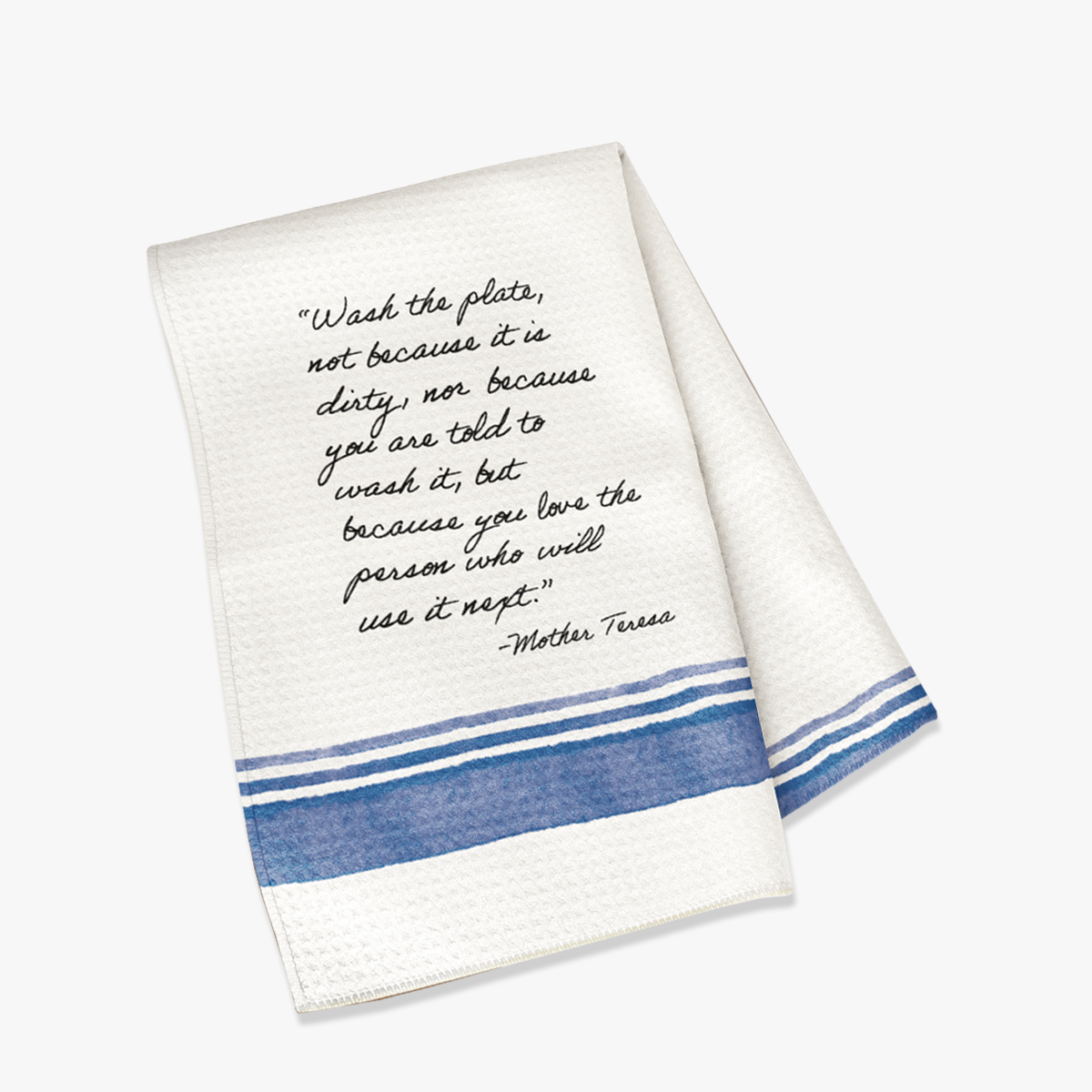 Wash the Plate Mother Teresa Dish Towel