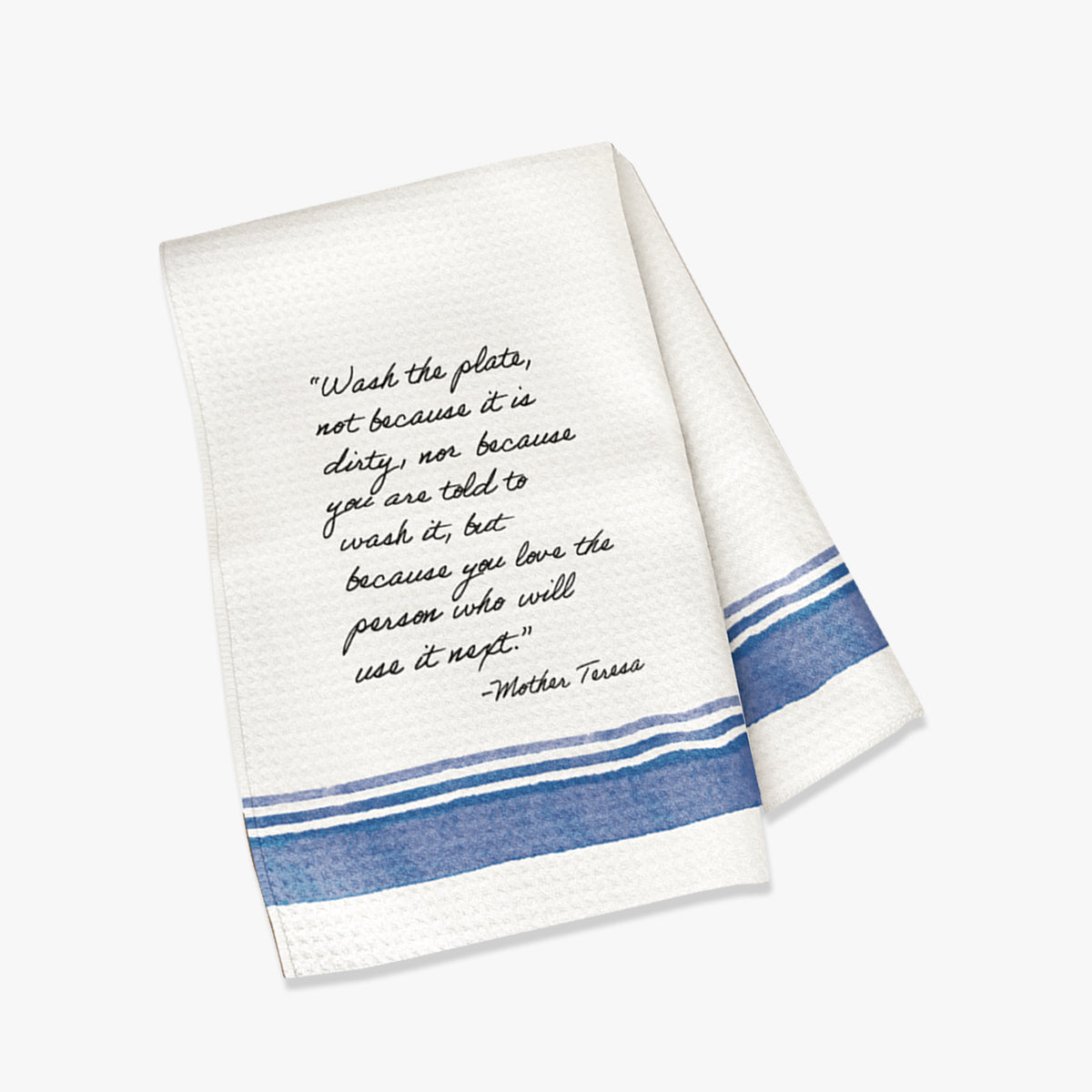 Wash the Plate Mother Teresa Dish Towel