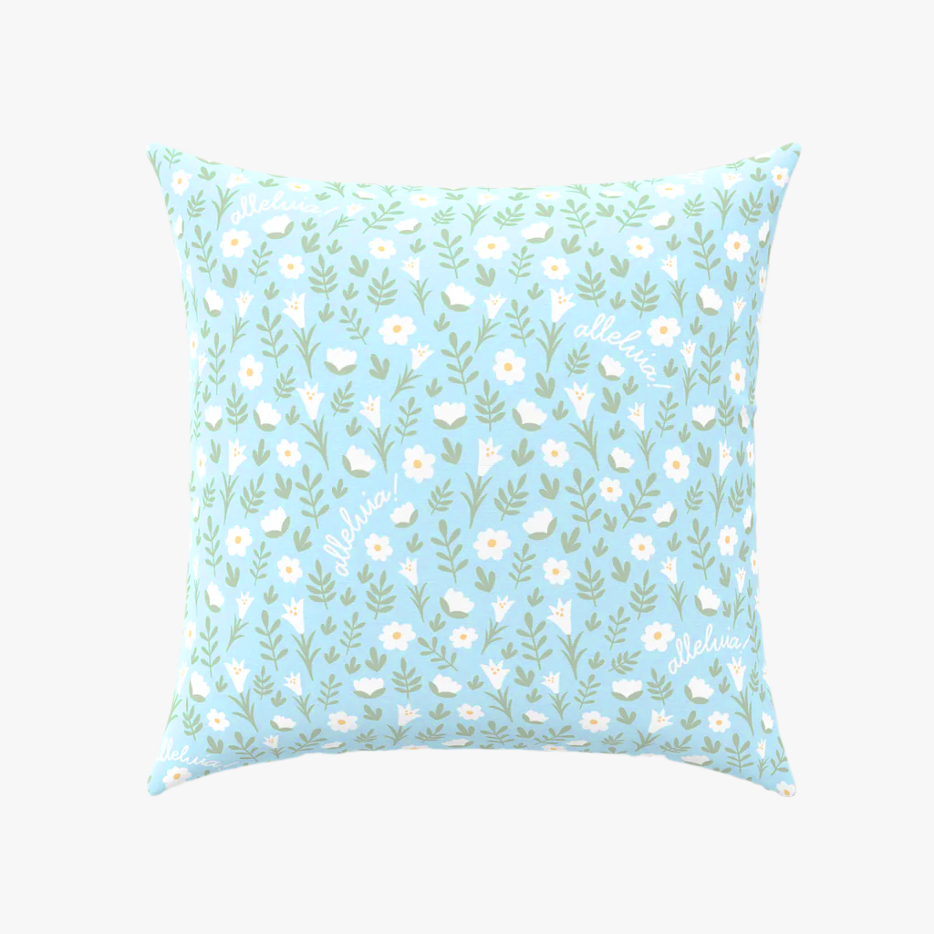 Easter People Throw Pillow - Blue